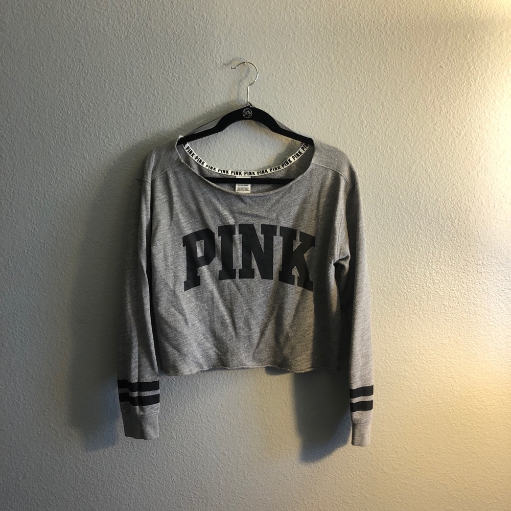 PINK crop sweatshirt